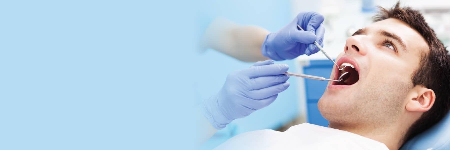Patient undergoing emergency dental care in Edmond, OK